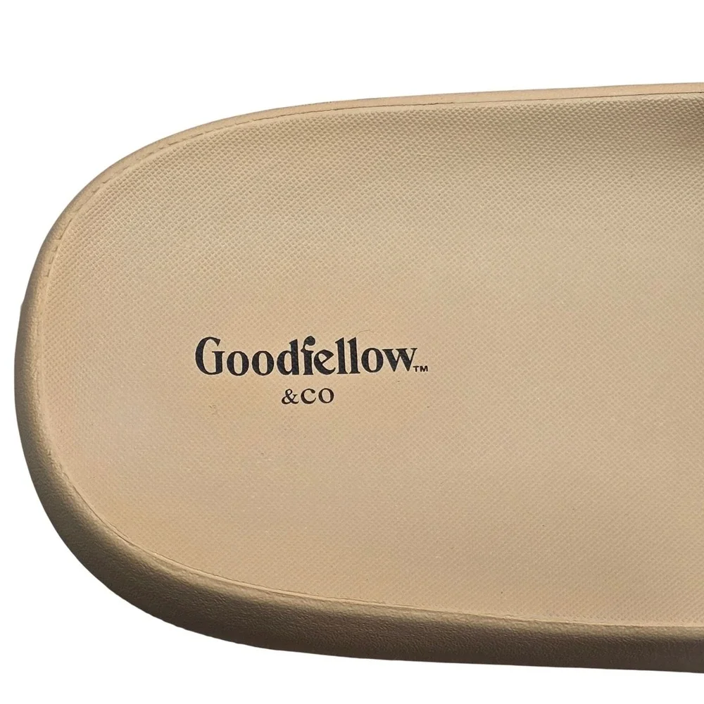 Goodfellow & Co Mens Kendrix Slide Sandals Beige Tan Slip On Shoes - Picture 5 of 5
